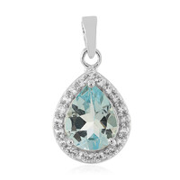 Sky Blue Topaz Silver Pendant