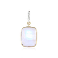9K Rainbow Moonstone Gold Pendant