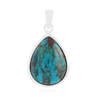 Chrysokolla Silver Pendant