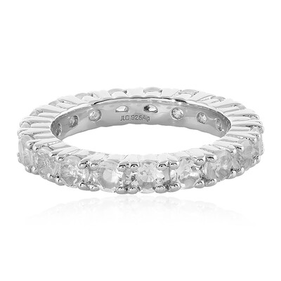 White Quartz Silver Ring
