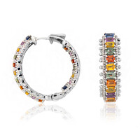 Fancy Sapphire Silver Earrings (Dallas Prince Designs)
