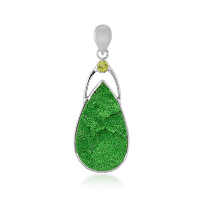 Uvarovite Silver Pendant