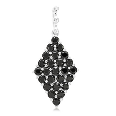 Black Spinel Silver Pendant