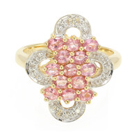 18K Unheated Padparadscha Sapphire Gold Ring (AMAYANI)