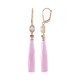 Lavender Chalcedony Silver Earrings (KM by Juwelo)