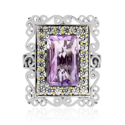 Rose de France Amethyst Silver Ring (Dallas Prince Designs)