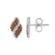 Champagne Zircon Silver Earrings