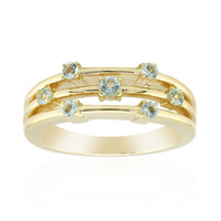 9K Nigerian Mint Green Beryl Gold Ring