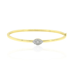 9K SI1 (G) Diamond Gold Bangle