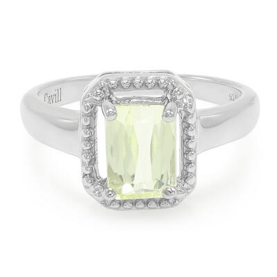 Canary Kunzite Silver Ring