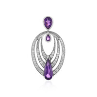 Amethyst Silver Pendant