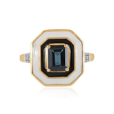 London Blue Topaz Silver Ring (M de Luca)