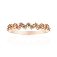9K SI1 Argyle Rose De France Diamond Gold Ring