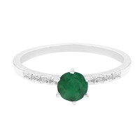 Emerald Silver Ring