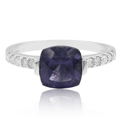 9K Blueberry Quartz Gold Ring