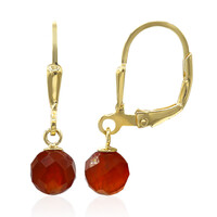 Red Onyx Silver Earrings