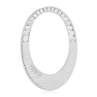 White Topaz Silver Pendant