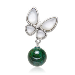 Chrysokolla Silver Pendant