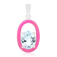 Sky Blue Topaz Silver Pendant