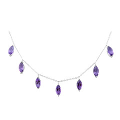 Zambian Amethyst Silver Necklace (de Melo)