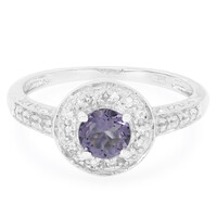Blueberry Quartz Silver Ring