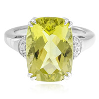Lemon Quartz Silver Ring