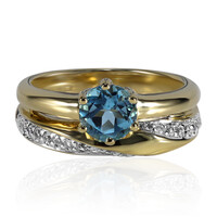 Swiss Blue Topaz Silver Ring