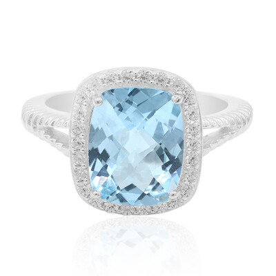 Sky Blue Topaz Silver Ring