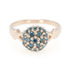 Fancy Diamond Silver Ring