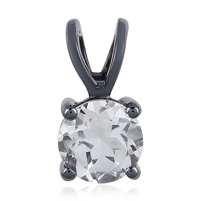 White Topaz Silver Pendant