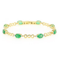 18K Ethiopian Emerald Gold Bracelet (AMAYANI)