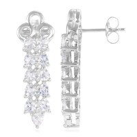 Rainbow Moonstone Silver Earrings