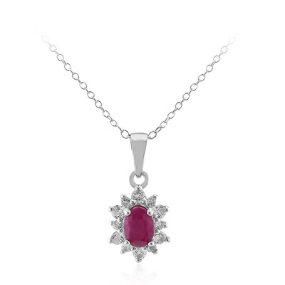 Mozambique Ruby Silver Necklace