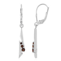 Mozambique Garnet Silver Earrings