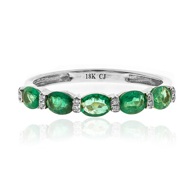 18K AAA Zambian Emerald Gold Ring (CIRARI)