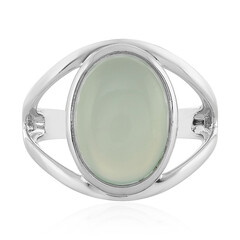 Aqua Chalcedony Silver Ring