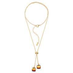 Sunrise Baltic Amber Silver Necklace