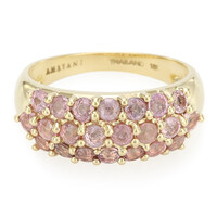 18K Unheated Padparadscha Sapphire Gold Ring (AMAYANI)