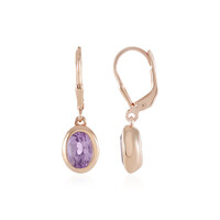 Rose de France Amethyst Silver Earrings