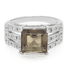 Smoky Quartz Silver Ring