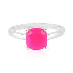 Raspberry Chalcedony Silver Ring