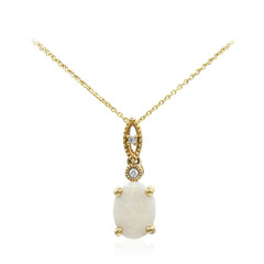 10K White Opal Gold Necklace