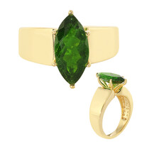 Russian Diopside Silver Ring