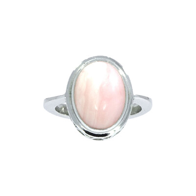 Angelskin Opal Silver Ring