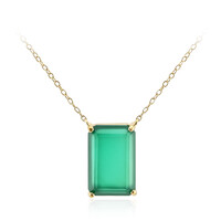 Green Onyx Silver Necklace