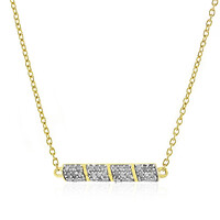 I4 (J) Diamond Silver Necklace