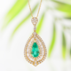 18K Colombian Emerald Gold Necklace (CIRARI)