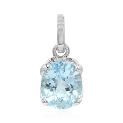 Sky Blue Topaz Silver Pendant