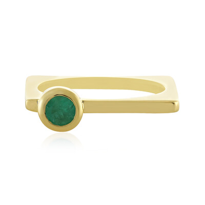 Russian Emerald Silver Ring