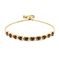 Garnet Silver Bracelet